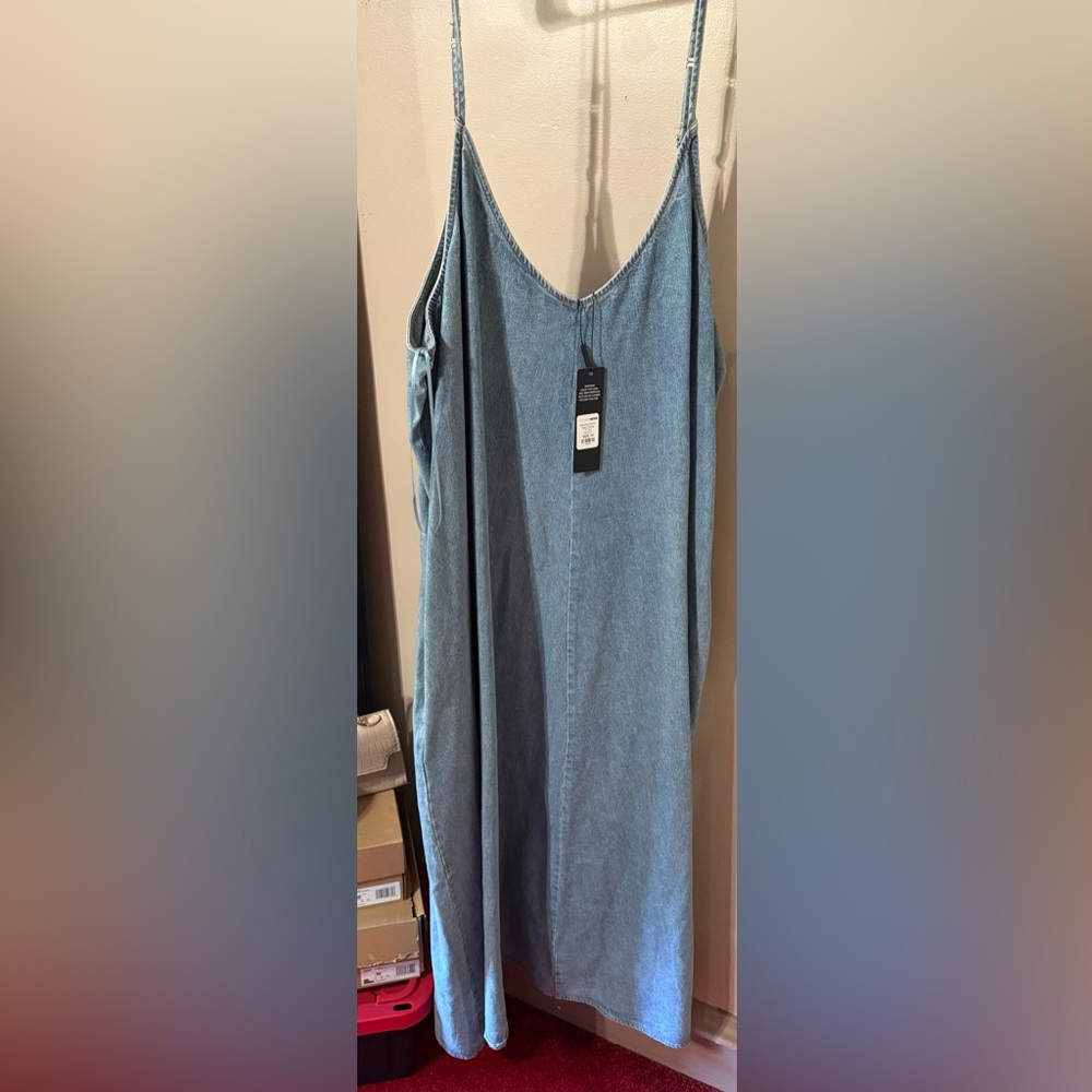 Blue Denim Maxi Dress